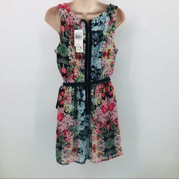 Speechless‎ Juniors floral dress with belt size 5 - Picture 7 of 12